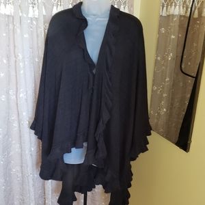 OSFA | Black Ponco Shawl